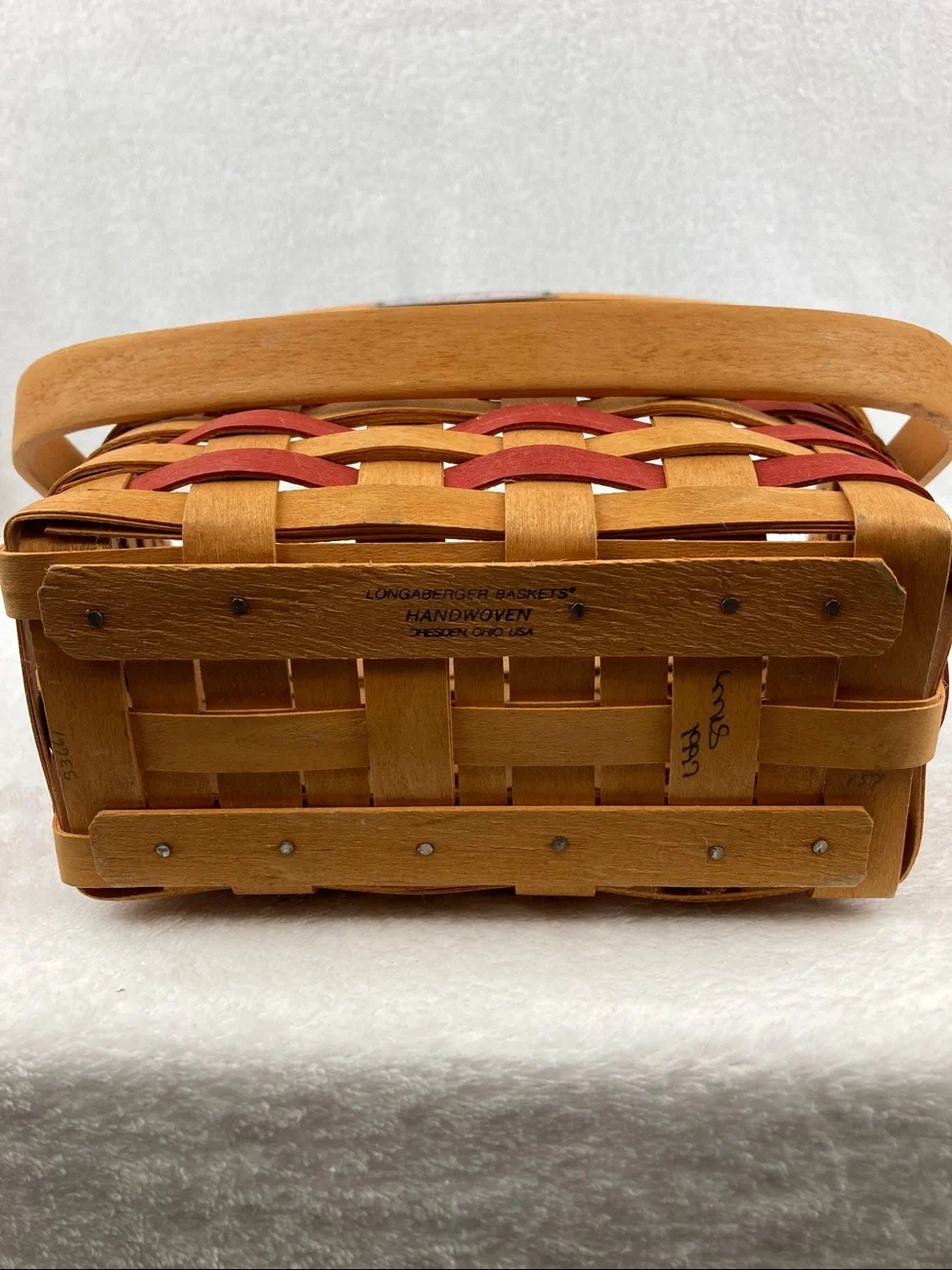 VTG Longaberger 25th Anniversary Americana Hand Woven Basket 10” x 5” x 7”